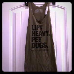 Lift Heavy Pet Dogs tank Sz M